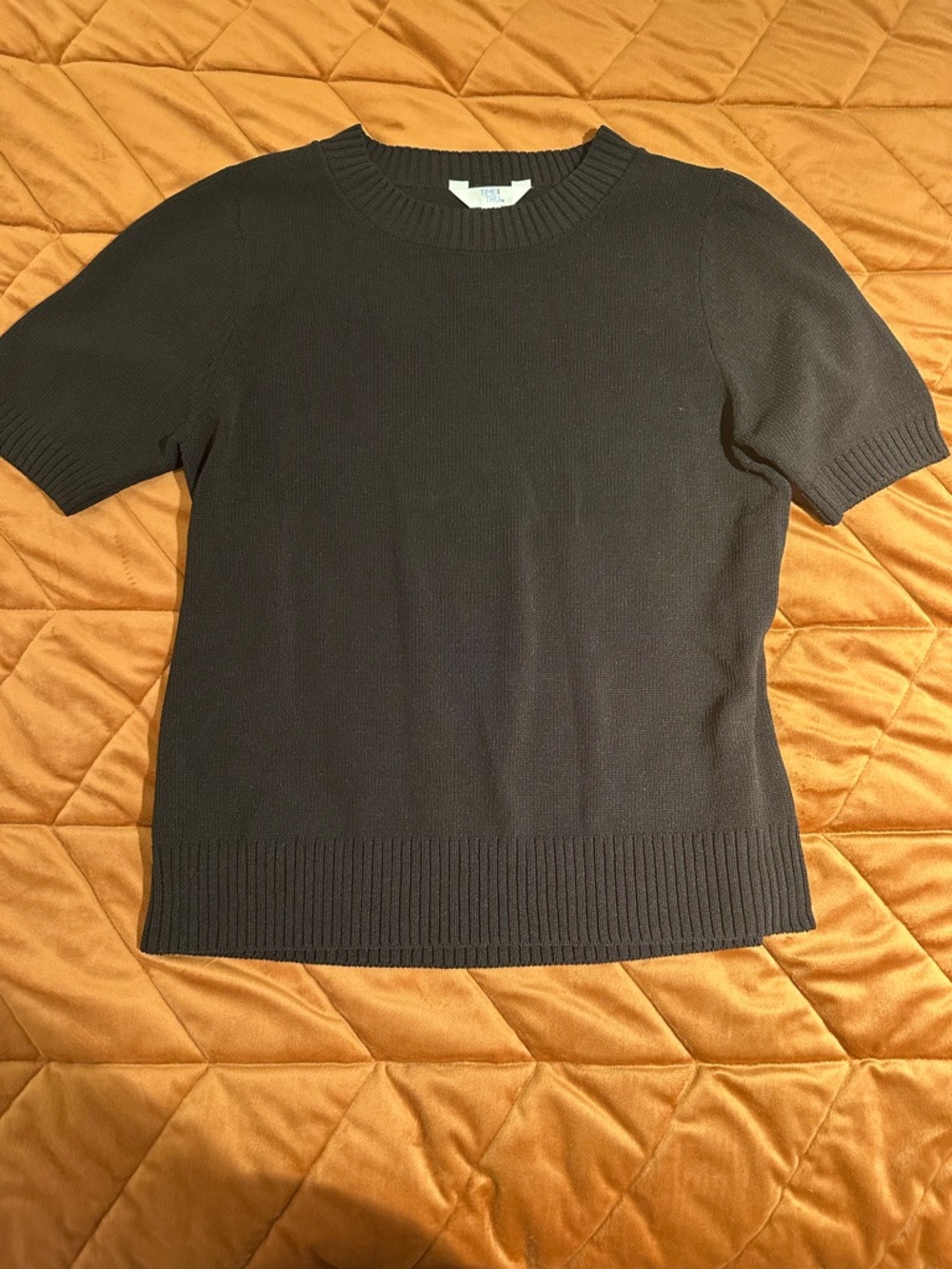 Short-Sleeve Knit Sweater